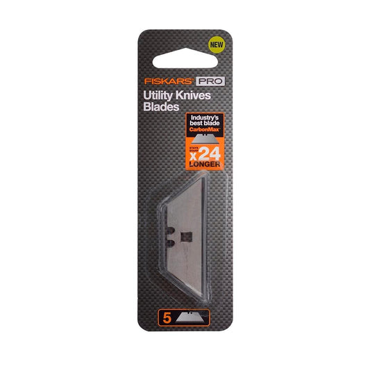 Fiskars Pro CarbonMax Utility Knife Blades 5 Pack - 60 mm - Steel