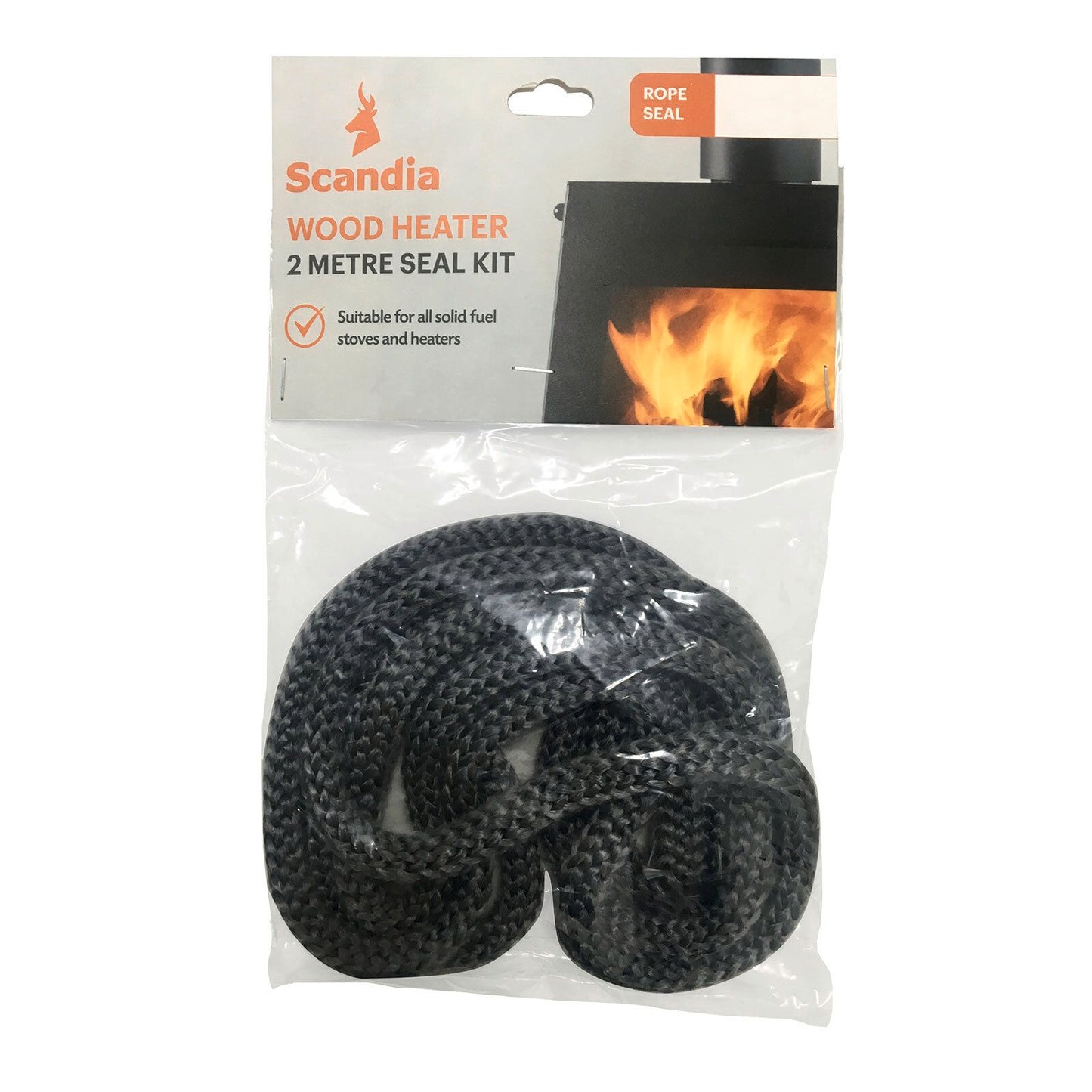 Scandia Wood Heater 2m Seal Kit - Rope Seal