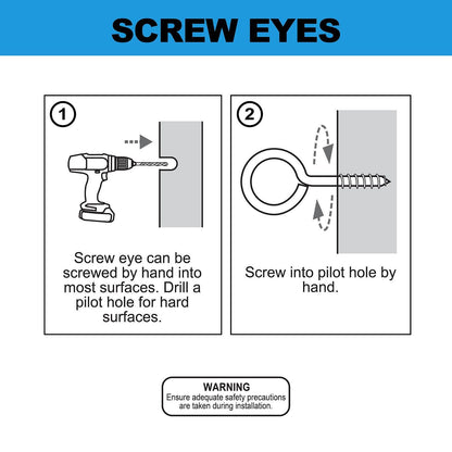 Everhang Screw Eye Hooks - 7mm - 8 Pack