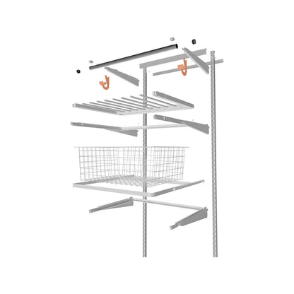 Flexi Storage Black Hanging Rod Bracket - 80 x 100mm - 2 Pack