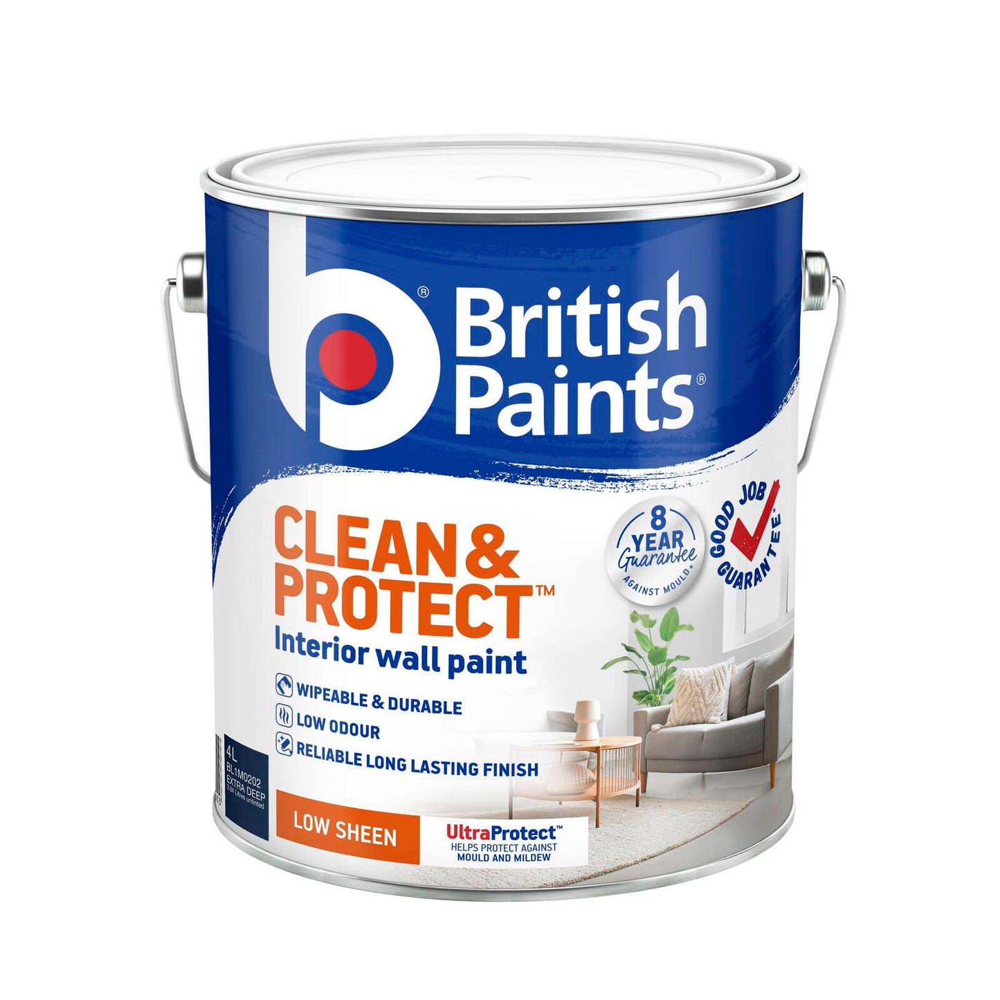 British Paints Extra Deep Low Sheen Interior Paint - 4L