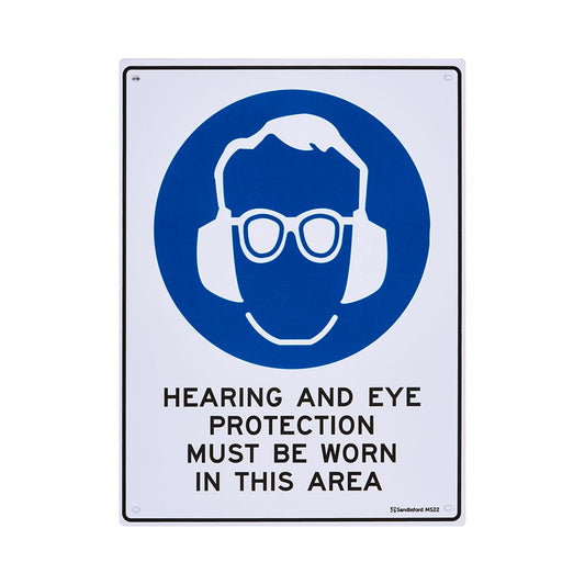 Sandleford Sign - 300 x 225mm - Hearing & Eye Protection