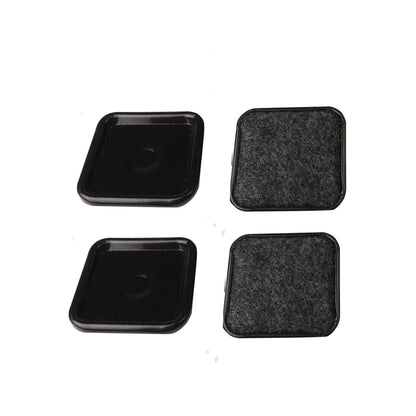 Surface Gard Brown Square Carpet Base Castor Cups - 48mm - 4 Pack