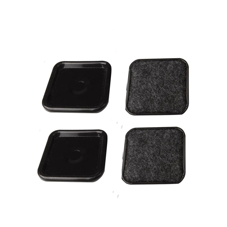 Surface Gard Brown Square Carpet Base Castor Cups 48mm 4 Pack