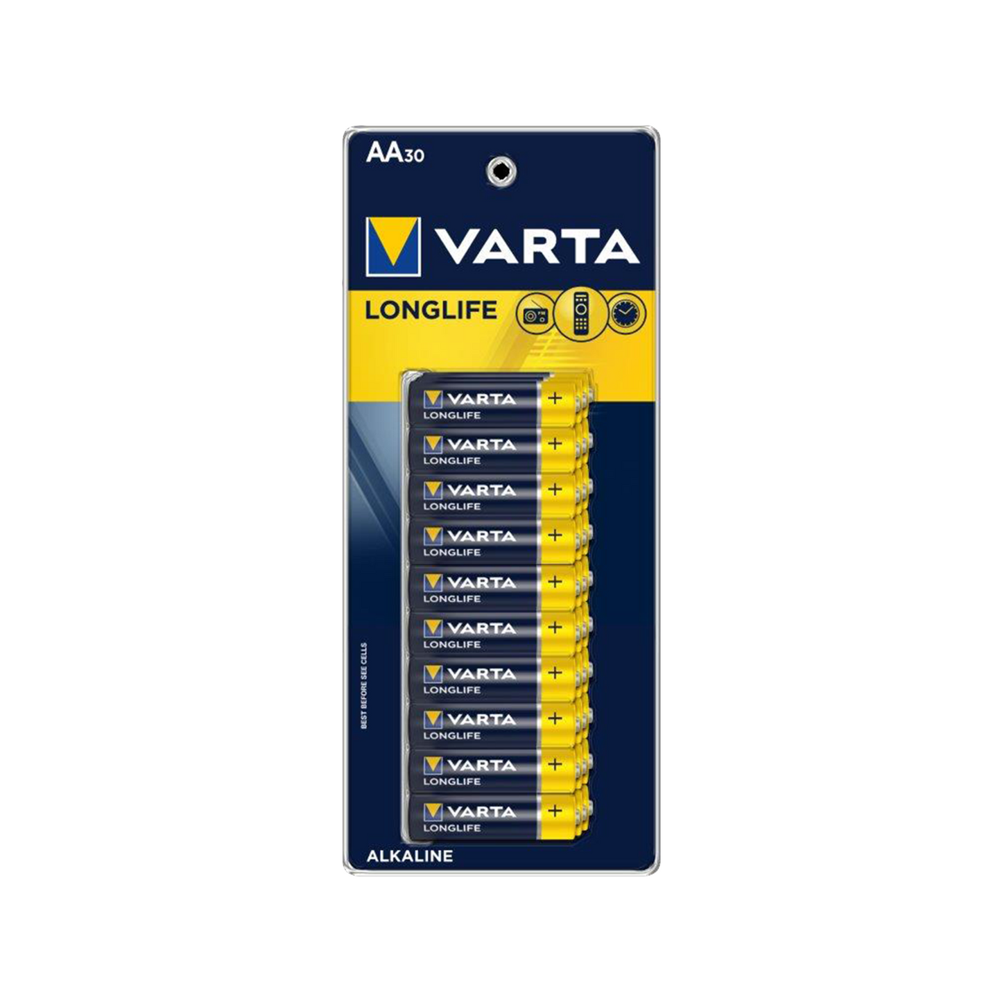 Varta LongLife AA Alkaline Batteries - 30 Pack
