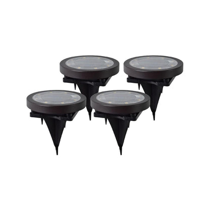 Luxzone LED Solar Disc Light 4 Pack - 115.8mm - Brown