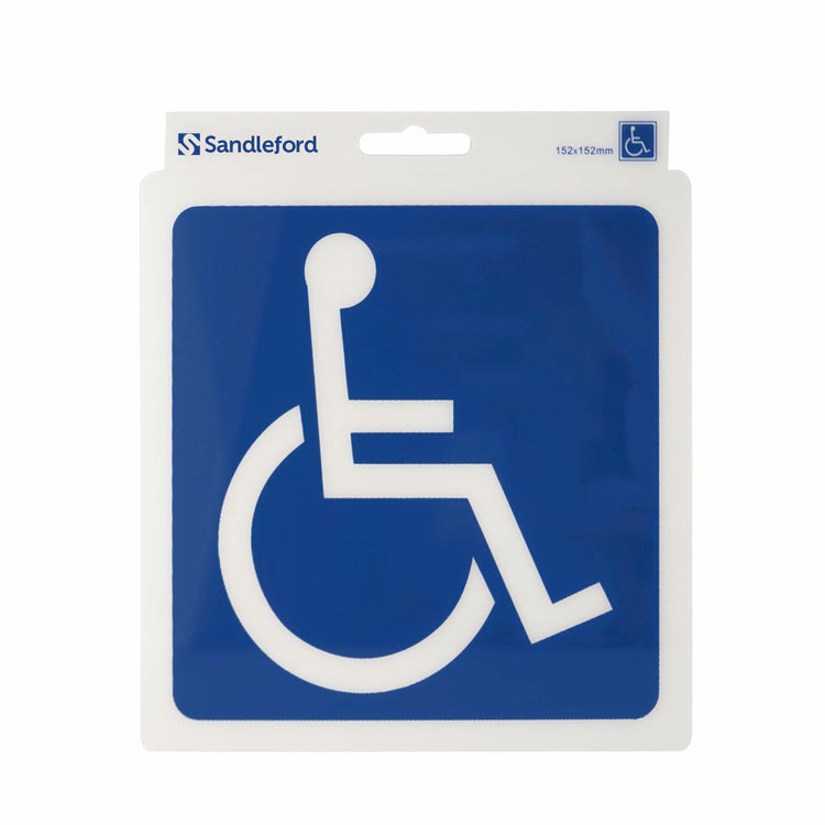 Sandleford Disabled Symbol Self Adhesive Sign - 152mm - Brown