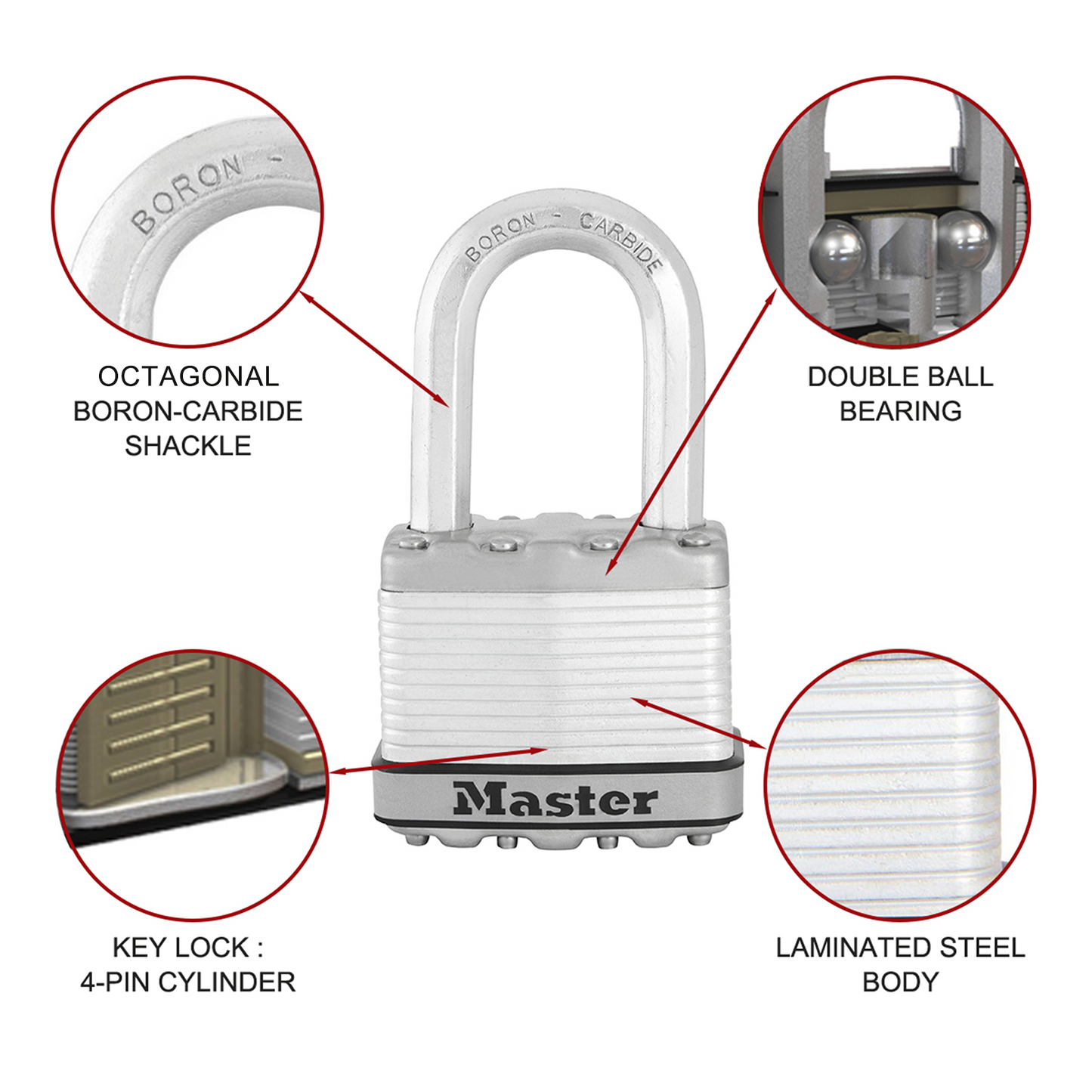 Master Lock Magnum Padlock - 51mm - 38mm Shackle