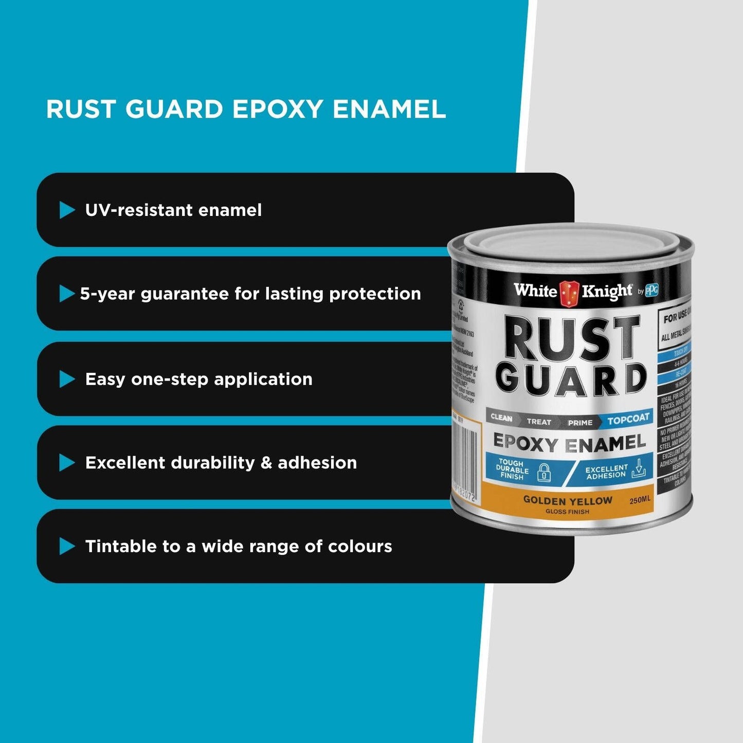 White Knight Rust Guard Epoxy Enamel - 250ml - Gloss