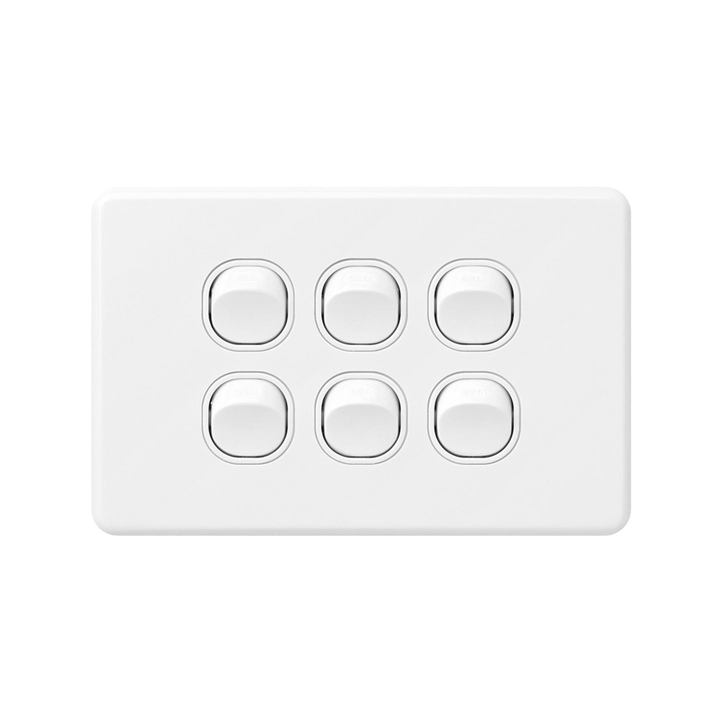 Deta X6 White Six Switch - 6 Gang