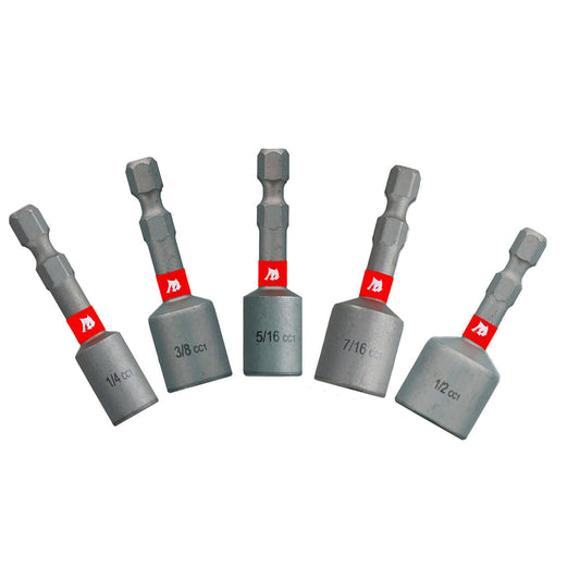 Diablo 5 Piece Nutsetter Set - 1/4" to 1/2" - Durable & Impact Resistant