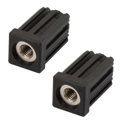 Richmond Square Threaded Tube Insert - 25mm x M10 - 2 Pack
