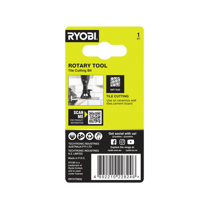 Ryobi Rotary Tool Tile Cutting Bit 3.2mm - 1pc