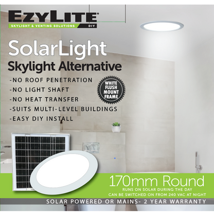 Ezylite Round Hybrid Skylight Alternative - 170mm