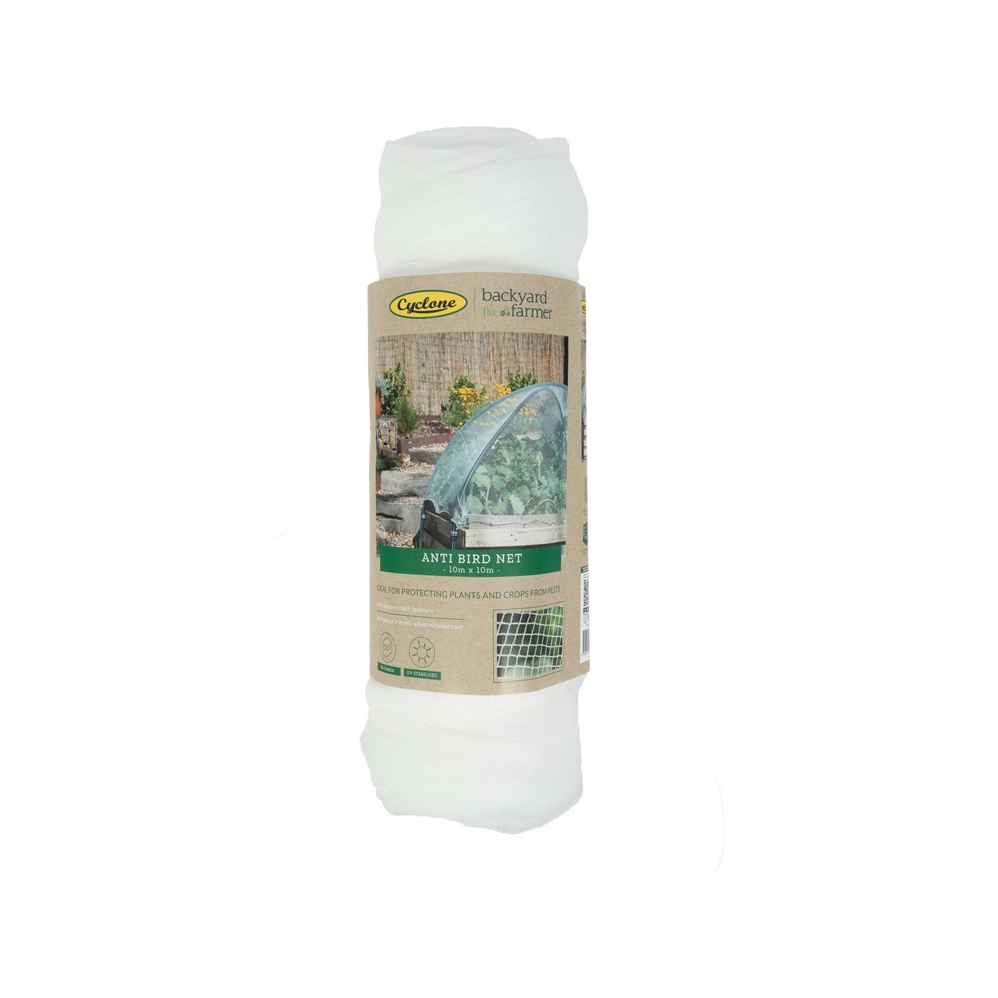 Backyard Farmer Anti Bird Net - 10 x 10m - White