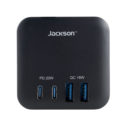Jackson Rapid Charge USB C Power Tower - 6 Outlet - 1m