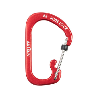 Nite Ize Slidelock Carabiner - Aluminium - Size 3 - Red