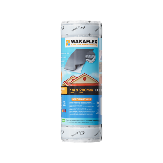 Wakaflex Lead Free Flashing - 280mm x 1m - Terracotta
