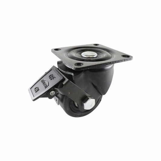 Easyroll 75mm Black Swivel Brake Castor Nylon 500kg Load Capacity