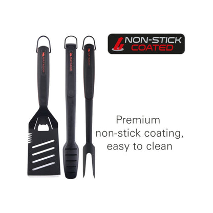 Matador BBQ Tool Set - Non Stick - 3 Piece - Stainless Steel - Easy Clean