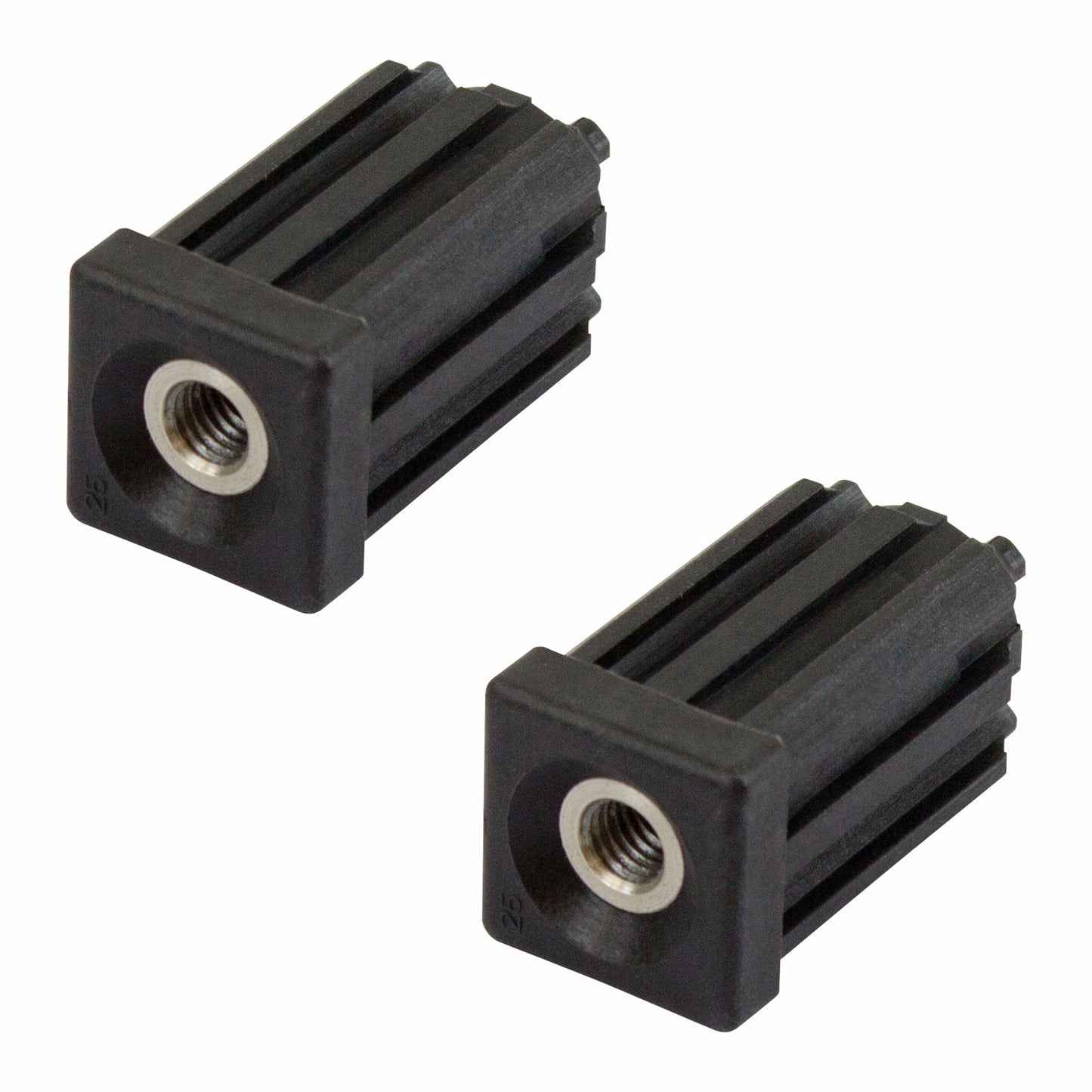 Richmond Square Threaded Insert - 25mm x M8 - 2 Pack