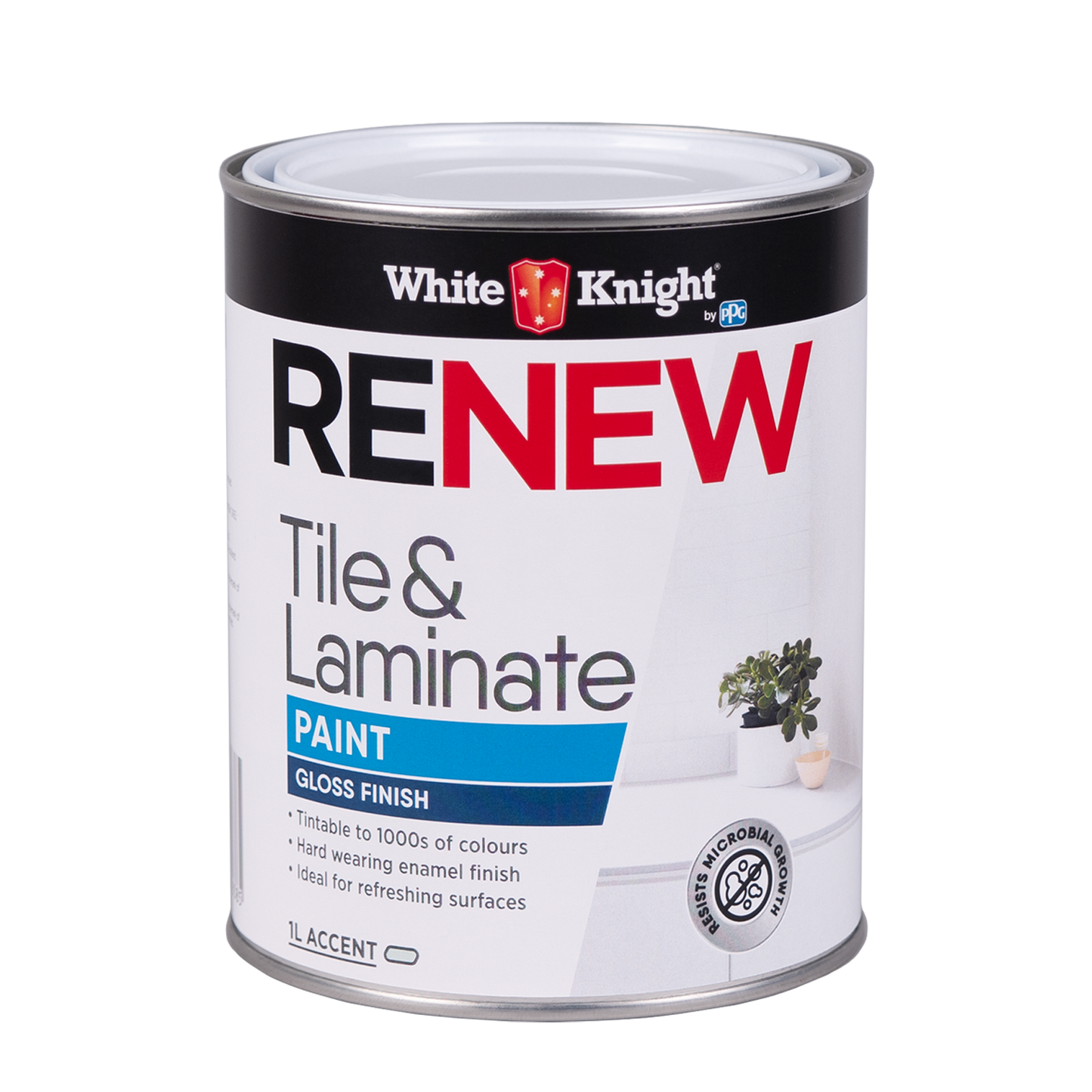 White Knight Renew Tile & Laminate Paint - 1L - Gloss Accent