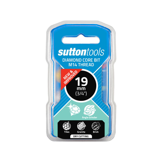 Sutton Tools Diamond Core Bit - 19mm M14