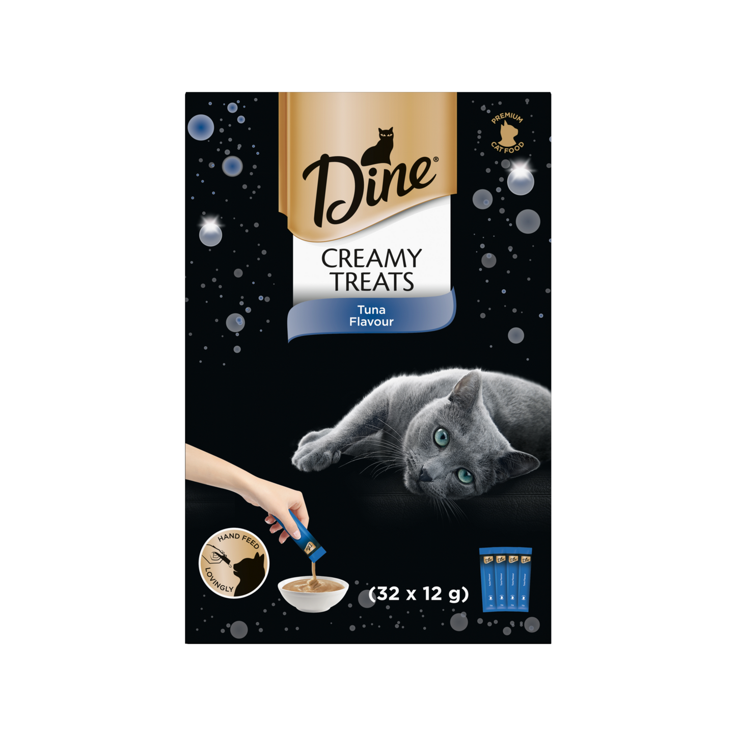 Dine Creamy Treats Tuna Flavour Cat Treats - 12g - 32 Pack