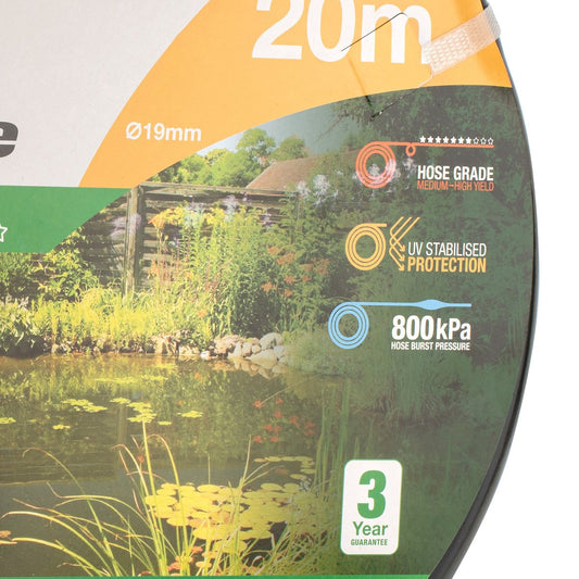 Holman 19mm Flex Tube 20m PVC Reduces Algae Build-Up Black