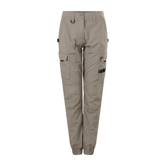 Citeco Womens Cuffed Cargo Ripstop Pant - Size 10 - Khaki