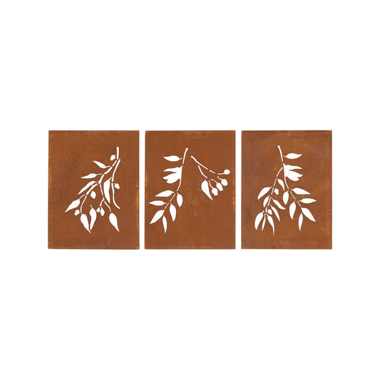 Tuscan Path 3pc Rust Gumtree Wall Art