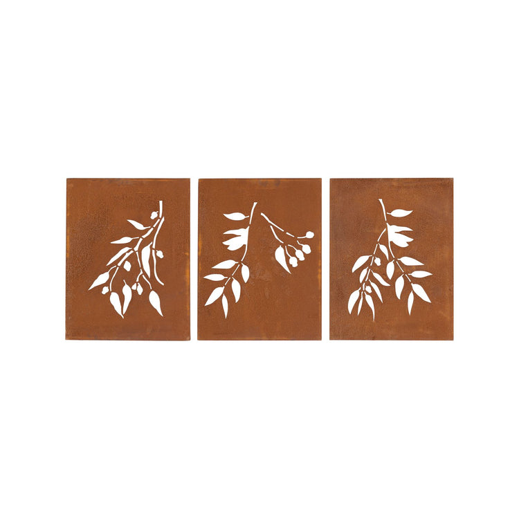 Tuscan Path 3pc Rust Gumtree Wall Art