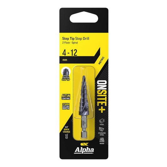 Alpha Onsite Step Tip Step Drill 4-12mm