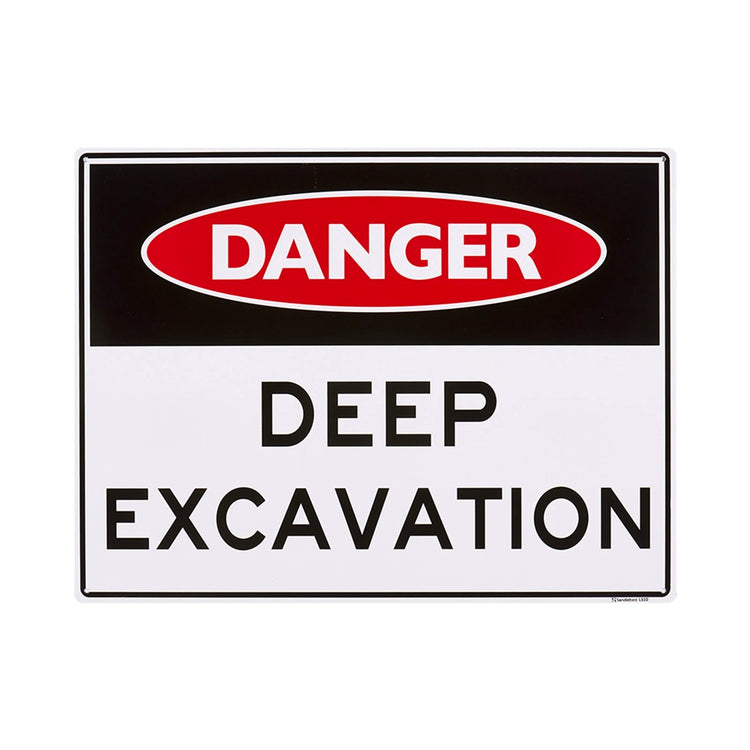 Sandleford Deep Excavation Sign - 450 x 600mm