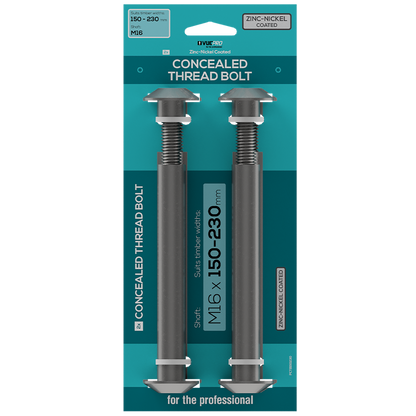 Vuepro M16 Concealed Thread Bolt - M16x150-230mm - 2 Pack