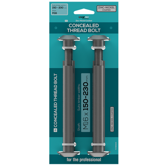 Vuepro M16 Concealed Thread Bolt - M16x150-230mm - 2 Pack