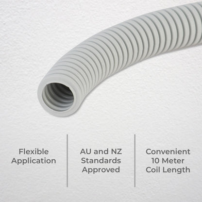 Deta Medium Duty Corrugated Conduit - 20mm x 10m