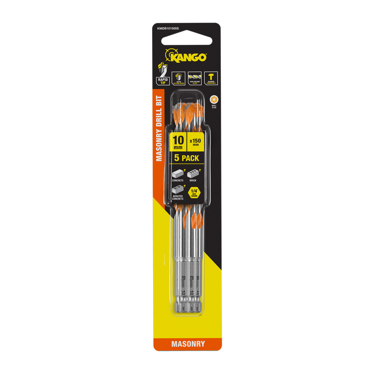 Kango Masonry Drill Bit 10 x 150mm 5 Pack
