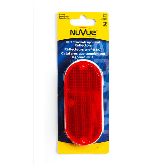 Sandleford Red Oval Reflector - 50 x 110mm - 2 Pack