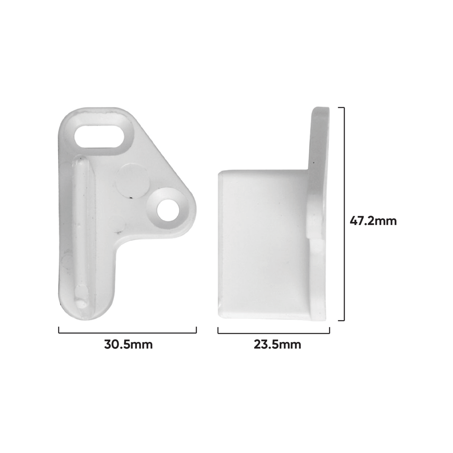 Rolltrak Adjustable Timber Door Floor Guide - 47 x 24mm