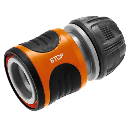 Gardena 13mm Water Stop Hose Connector - Plastic - Ergonomic - Durable