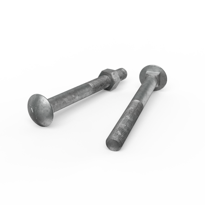 Zenith Hot Dip Galvanised Cup Head Bolts & Nuts - M12 x 120mm - 12 Pack