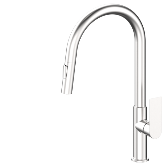 Mondella Brushed Nickel Rococo Pull Down Sink Mixer - 25mm