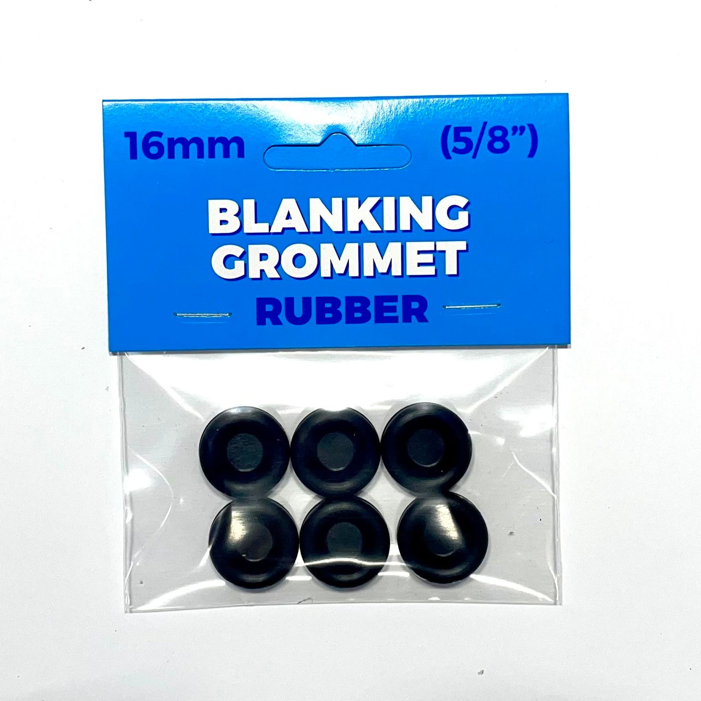 Premier Blue Blanking Grommet - 16mm - Black