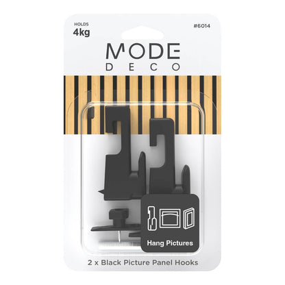Mode Acoustic Panelling Picture Hooks - 110 x 110cm - Black - 2 Pack