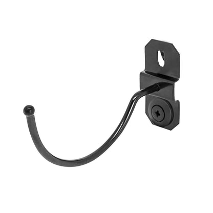 Pinnacle Black Gloss Heavy Duty Curved Pegboard Hook - 25 x 90mm - 6 Pack