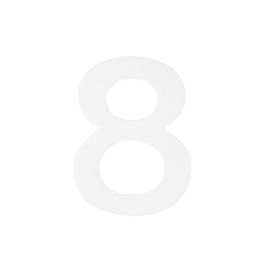 Sandleford Self Adhesive Number - 8 - 50mm - White