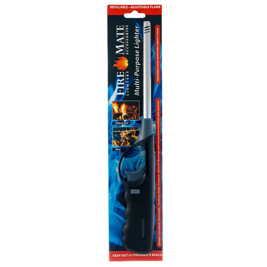 Firemate Gas Lighter - 100mm - Plastic - Refillable - Adjustable Flame