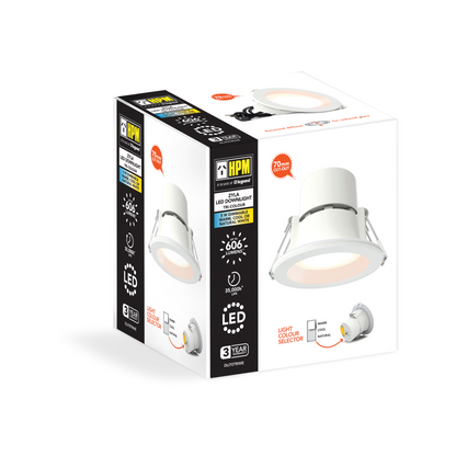 HPM Zyla Recessed Downlight - 70mm - 5W - Tri Colour