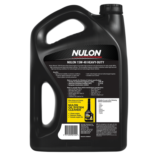 Nulon Mineral Diesel Engine Oil - 15W-40 - 5L